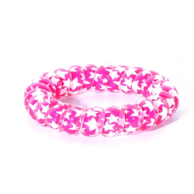 China wholesale twisted telephone wire hair ties customized decorative elastic rope